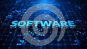 Software Programming Development Coding Internet Business Technology Concept. 3d illustration