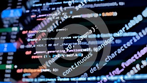 Software Programming Work Time. Code text written and created entirely by myself.