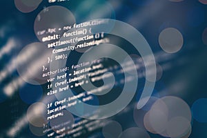 Software Programming Work Time. Code text written and created entirely by myself
