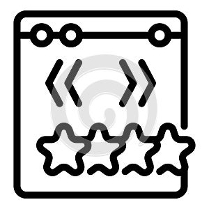 Software quality assurance icon outline vector. App debugging system