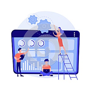 Software renovation vector concept metaphor.
