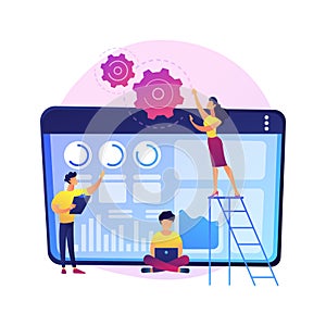 Software renovation vector concept metaphor.