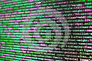 Software source code. Mobile app developer.