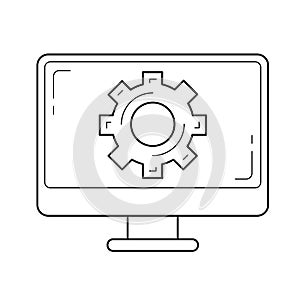 Software support line icon.