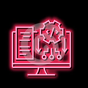 software system neon glow icon illustration