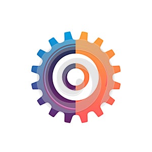 Software for teamwork filled gradient logo