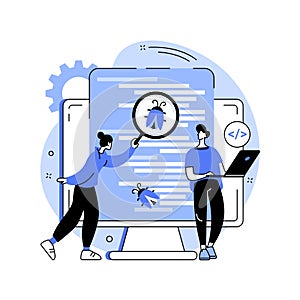 Software testing abstract concept vector illustration.