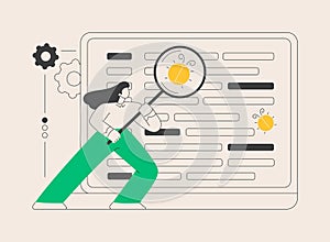 Software testing abstract concept vector illustration.