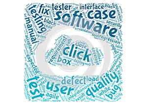 Software testing word cloud random variant