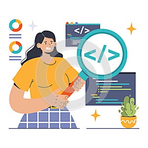 Software testing. Code testing and debugging. IT specialist searching
