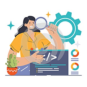 Software testing. Code testing and debugging. IT specialist searching