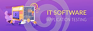 Software testing concept banner header