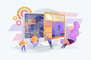 Software testing concept vector illustration