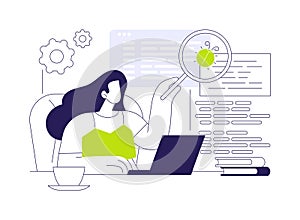 Software testing course isolated cartoon vector illustrations.