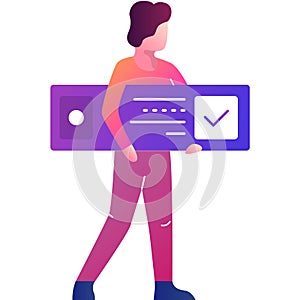 Software testing icon vector man tester isolated