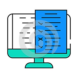 software testing icon color illustration