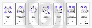 Software testing principles mobile onboarding screen