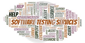 Software Testing Services word cloud.