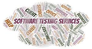 Software Testing Services word cloud.
