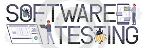 Software Testing Text Concept