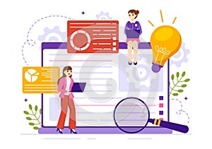 Software Testing Vector Illustration with Application Engineering, Debugging Development Process, Programming and Coding