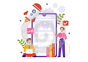 Software Testing Vector Illustration with Application Engineering, Debugging Development Process, Programming and Coding