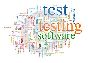 Software testing word cloud random