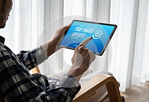 Software update on computer for modish version of device software