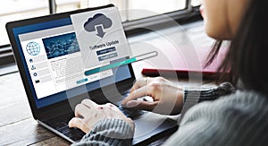 Software Update Installation Upgrade Data Concept