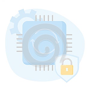 Software updates for improved performance and data security on computers. Software update notification concept.