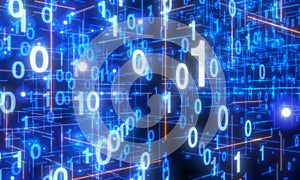 A Software, web development, programming concept. Abstract Programming 3d