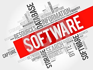Software word cloud collage