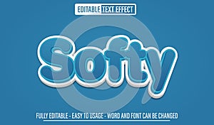 Softy 3d editable text effect template