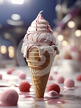 Softy cone ice cream photo
