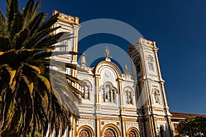 Sogamoso, Boyaca - Colombia. April 10, 2024. Main Cathedral, located in the Plaza of the Villa, in the city