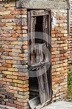 Soggy wooden door photo