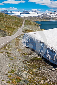 The Sognefjellsvegen, the highest mountain pass road in Northern Europe, Norway