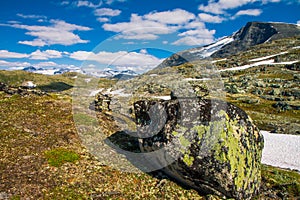 The Sognefjellsvegen, the highest mountain pass road in Northern Europe, Norway