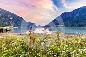 Sognefjord panorama from Skjolden Norway