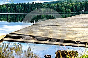 Sognsvann Lake in Oslo, Norway photo