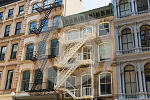 Soho building facades in Manhattan New York City photo