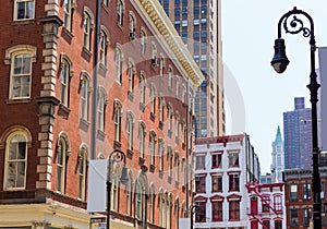 Soho building facades in Manhattan New York City photo