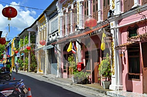 Soi Rommani, or Soi Romanee, in Phuket Town