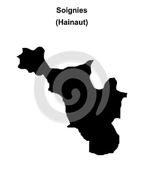 Soignies outline map