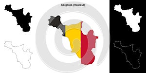 Soignies outline map