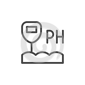 Soil acidity line outline icon