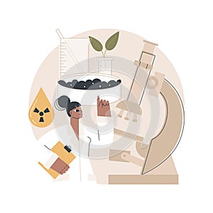 Soil analysis abstract concept vector illustration.