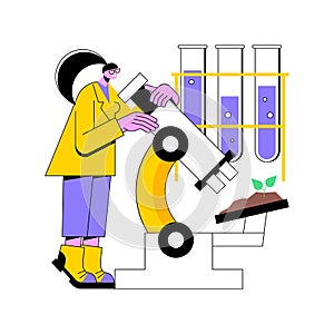 Soil analysis abstract concept vector illustration.