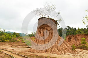 Soil cliff ,Nan,Thailand