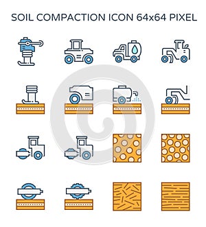 Soil compaction icon photo
